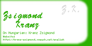 zsigmond kranz business card